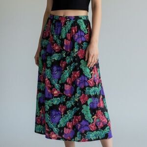 Hibiscus Vintage Floral Women's Skirt